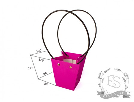 Кашпо-сумочка для букетов розовая
