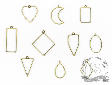 Подвеска-рамка (кулон) под заливку эпоксидной смолы (бронза) Подвеска-рамка (кулон) под заливку эпоксидной смолы (бронза)