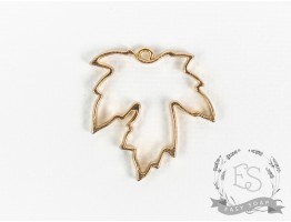 Підвіска-рамка (кулон) "Кленовий лист" (золото)