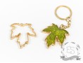 Подвеска-рамка (кулон) "Кленовый лист" (золото)