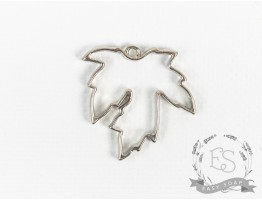 Подвеска-рамка (кулон) "Кленовый лист" (серебро)