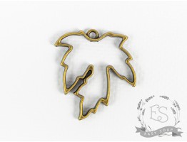 Підвіска-рамка (кулон) "Кленовий лист" (бронза)