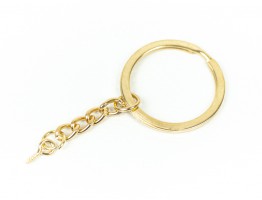 Кольцо с цепочкой (штифт) для брелка (красное золото) d30 Кольцо с цепочкой (штифт) для брелка (красное золото) d30