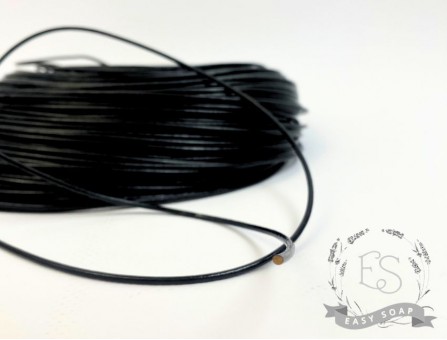 Шнурок из экокожи 2 мм (черный)