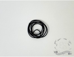 Шнурок из экокожи с застежкой 2,0 мм (черный)