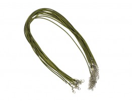 Шнурок из экокожи с застежкой 2,0 мм (травяной)