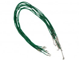 Шнурок из экокожи с застежкой 2,0 мм (зеленый)