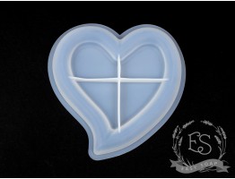 Силиконовая форма для эпоксидной смолы/гипса подставка "Сердце"