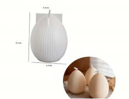 Силіконова форма для епоксидної смоли "Яйце смугасте " 3D