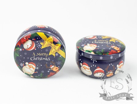 Баночка бляшана 80 мл Merry Christmas, фіолетова Баночка бляшана 80 мл Merry Christmas, фіолетова