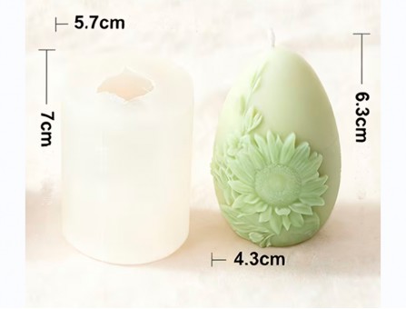 Силиконовая форма "Яйцо с подсолнухом " 3D