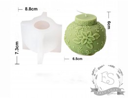 Силіконова форма "Свічка-куля Пуансетія" 3D