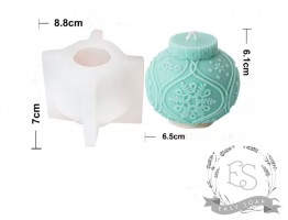 Силіконова форма "Свічка-куля сніжинки" 3D