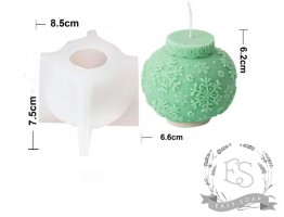 Силіконова форма "Свічка-куля сніжинки маленькі" 3D