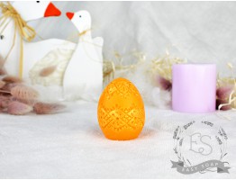 Силиконовая форма  "Яйцо ажурное маленькое, ромбы" 3D