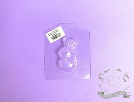 Форма пластиковая для мыла "Кролик с бантом"