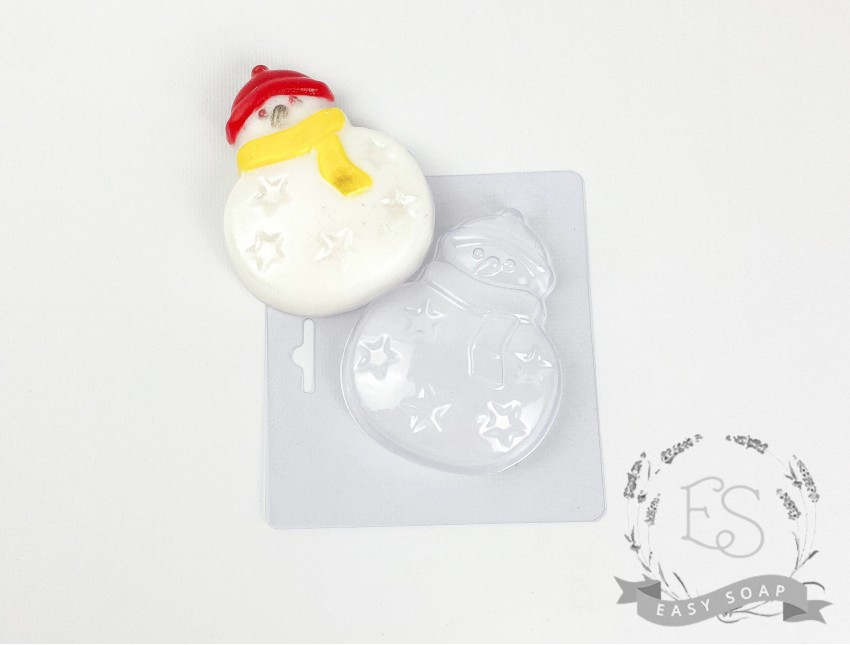 Форма пластиковая для мыла "Снеговик"