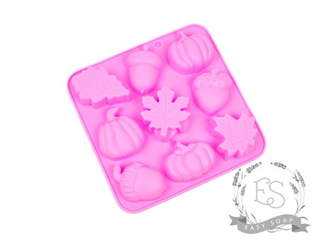 Силиконовая форма "Осенний лес" большая, ассорти