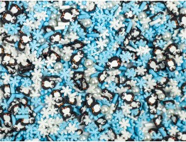 Декор для заливки "Пингвины" (фимо) Декор для заливки "Пингвины" (фимо)