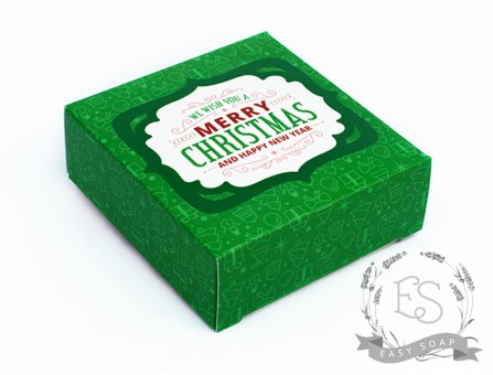 Коробка Стандарт "Merry Christmas" зелена