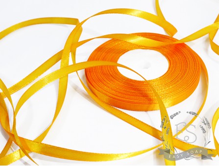 Лента атласная оранжевый светлый 6 мм