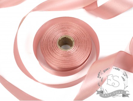 Лента атласная розовый благородный 25 мм