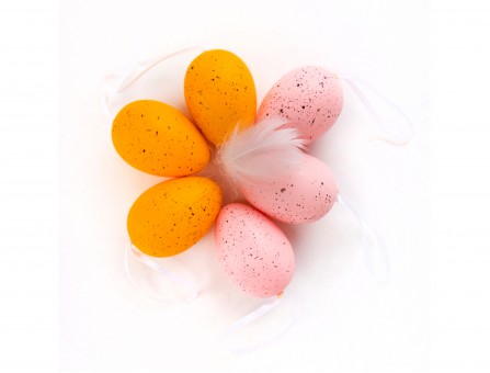Набір "Великодні яйця" (рожево-помаранчевий), 6 шт Набір "Великодні яйця" (рожево-помаранчевий), 6 шт