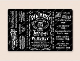Набор этикеток на самоклейке для 3Д мыла "Бутылка виски Джек Дэниэлс"