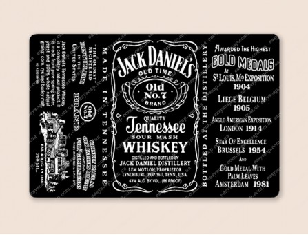 Набор этикеток на самоклейке для 3Д мыла "Бутылка виски Джек Дэниэлс"