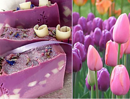 Мастер-класс: лавандовое мыло ручной работы в технике наклонных слоев