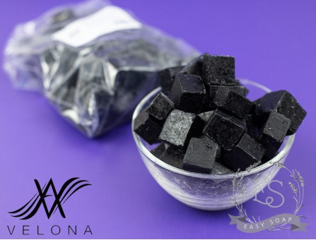 Мыльная основа с кокосовым углем Black Coal (Velona, Украина)