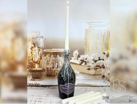 Свічка у пляшці (декор за 5 хвилин)