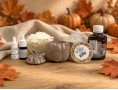 Осенний уют: ароматная соевая свеча в гипсовой тыкве