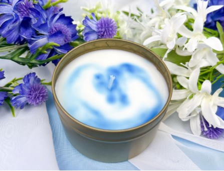 Свеча с мраморным эффектом