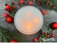 Засніжена свічка з гілочками