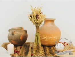 Різдвяний дідух з нігелою бордовою Різдвяний дідух з нігелою бордовою