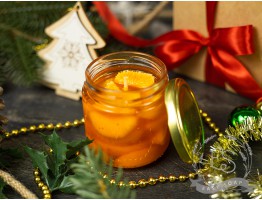 Свеча ручной работы "Мандариновое варенье" Свеча ручной работы "Мандариновое варенье"