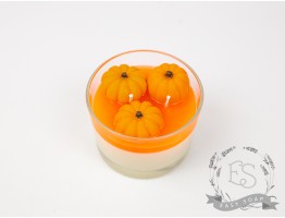 Свічка ручної роботи "Десерт гарбузовий"