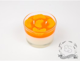 Свічка ручної роботи "Десерт мандариновий"