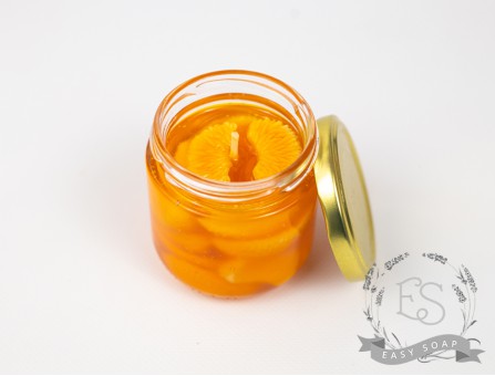 Свеча ручной работы "Мандариновое варенье"