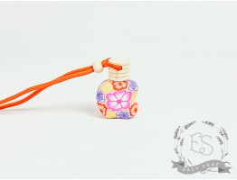 Флакон для автомобильного ароматизатора яблоко 8 мл (розовые цветы)
