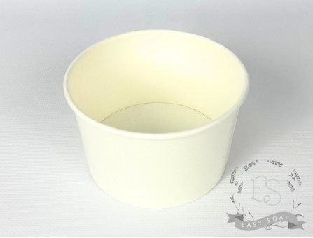 Кашпо Крафт для мыльных букетов низкое d110 внутри белое (без крышки)