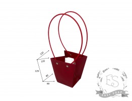 Кашпо-сумочка для букетов (бордовый)