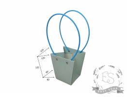 Кашпо-сумочка для букетів (світло-блакитний)
