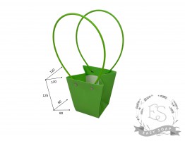 Кашпо-сумочка для букетов (зеленый)