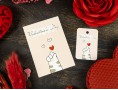 Набор открыток и бирок "Happy Valentines Day" лапка