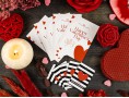 Набір листівка та бирка "Happy Valentines Day" серденьки