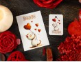 Набір листівка та бирка "Happy Valentines Day" котик