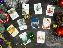 Бирка "Новорічна" №2 набір з 10-ти