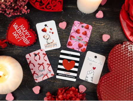 Бирка "Happy Valentines Day" мікс